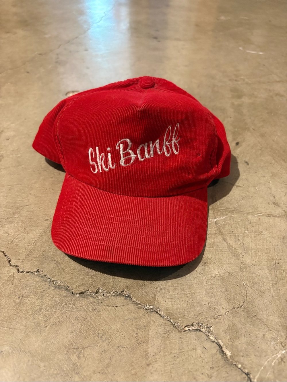 Vintage Youngan Banff Red Corduroy SnapBack